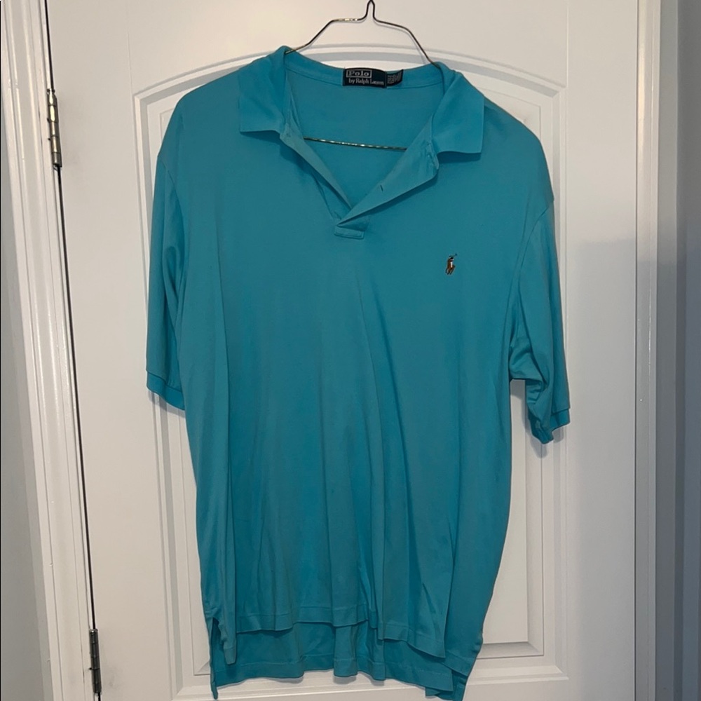 Polo by Ralph Lauren Blue Polo Shirt with Classic Collar Sz 2XLT